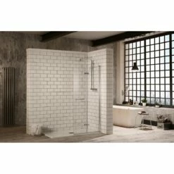 Frontline Aquaglass 1000mm Hinged 2 Fold Walk-In Enclosure