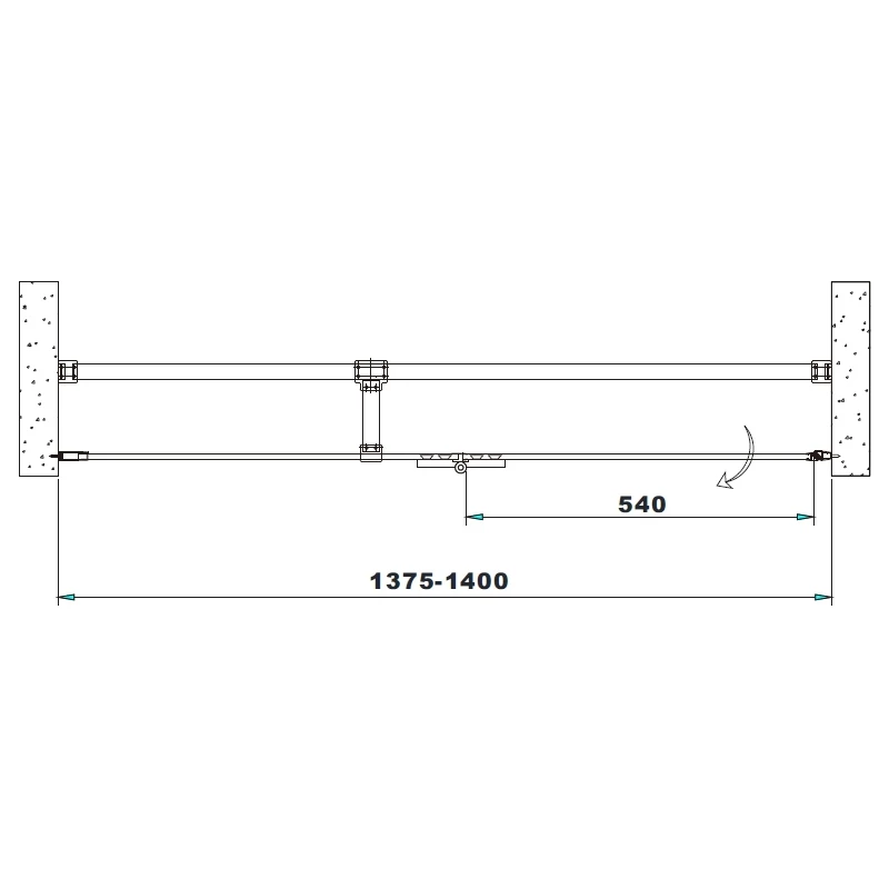 Frontline Aquaglass Linear 1400mm Hinge Door Left - Image 2