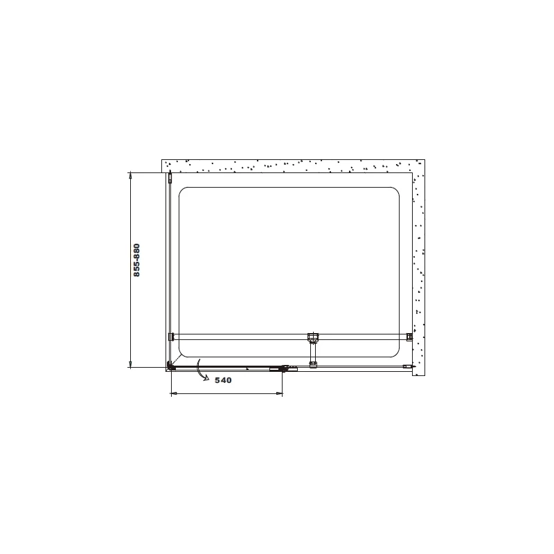 Frontline Aquaglass Linear 900mm Side Panel - Image 2
