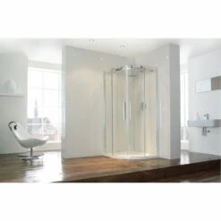 Frontline Aquaglass Frameless 1000x800mm 2 Door Offset Quadrant