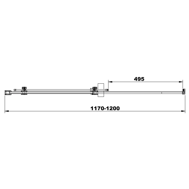 Frontline Aquaglass Linear 1200mm Slider Shower Door - Image 2