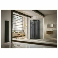 Frontline Aquaglass Sphere 1000x1000mm 1 Door Quadrant Smoked Glass