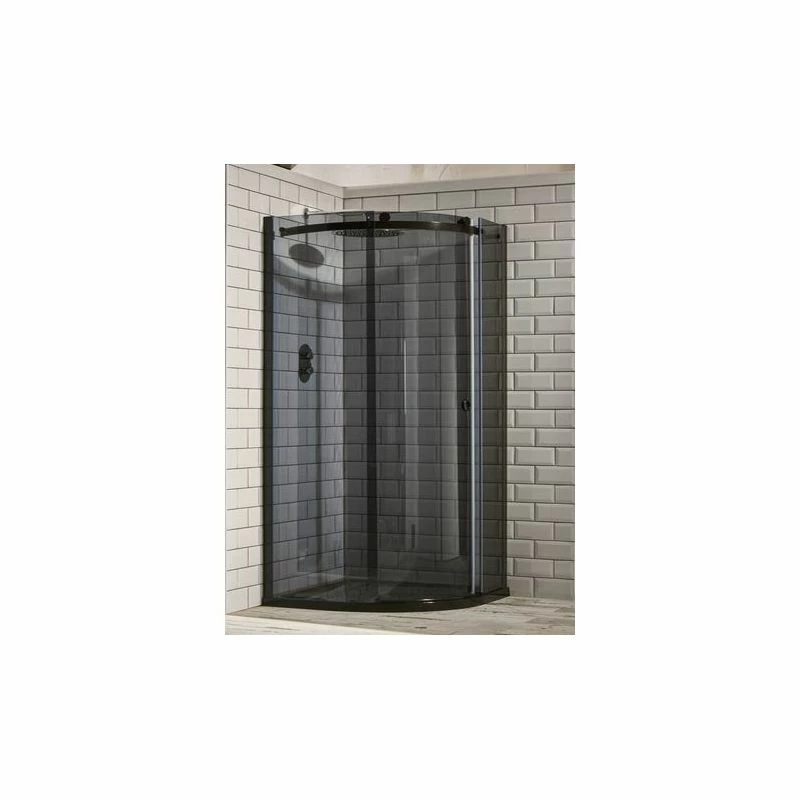 Frontline Aquaglass Sphere 1200x900mm 1 Door Quadrant Smoked Glass Right