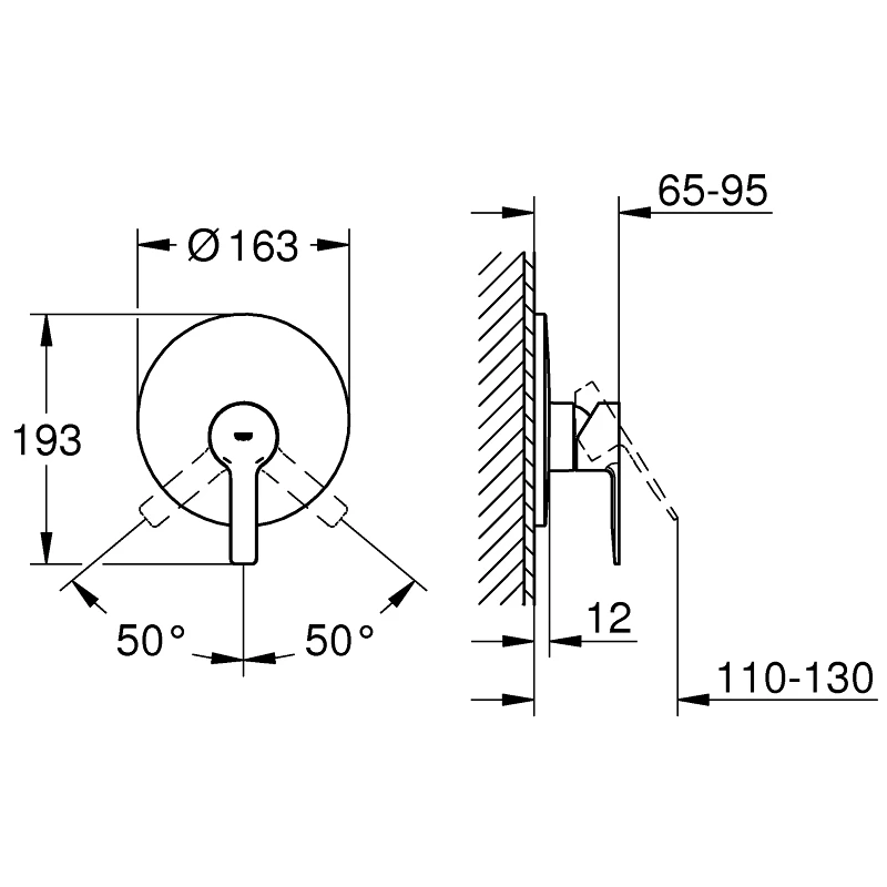 Grohe Lineare Single-Lever Shower Mixer Trim 19296 Supersteel - Image 2