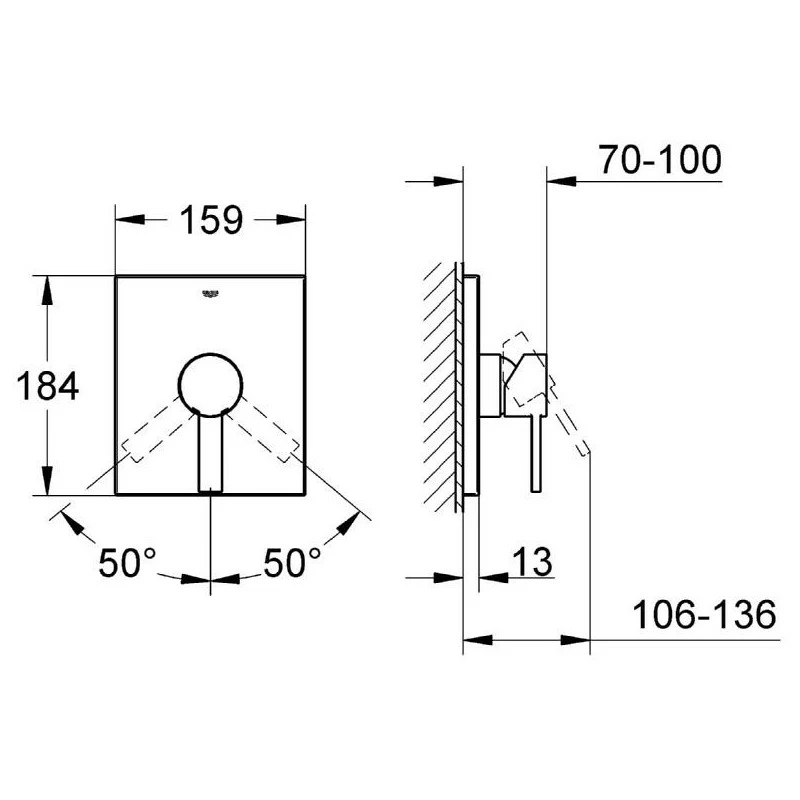 Grohe Allure Single-Lever Shower Mixer Trim 19317 - Image 2