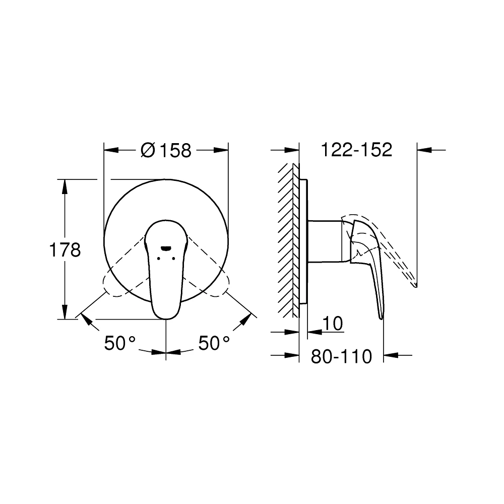 Grohe Eurostyle Shower Mixer Trim 24046 - Image 2