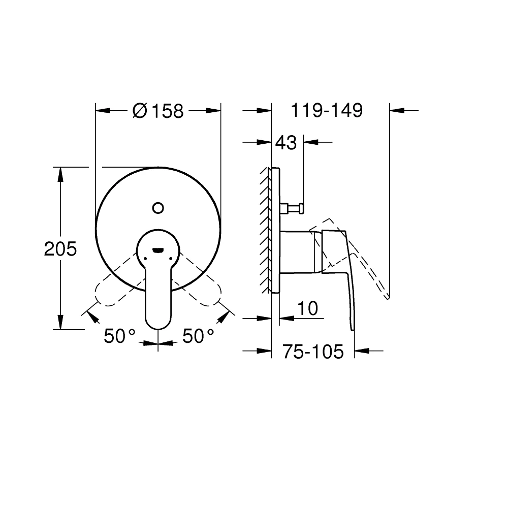 Grohe Eurostyle Cosmopolitan Shower Mixer With 2-Way Diverter - Image 2
