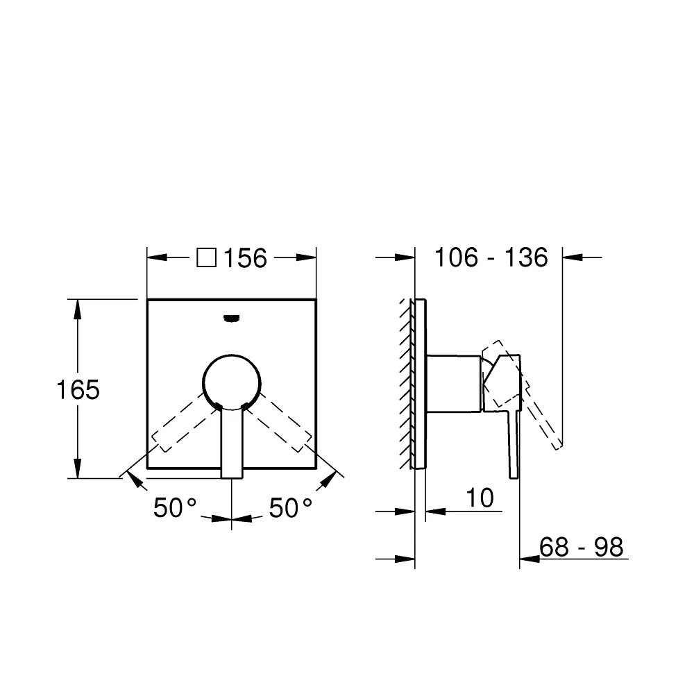 Grohe Allure Shower Mixer Trim 24069 - Image 2