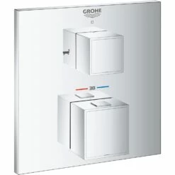 Grohe Grohtherm Cube Thermostatic Bath Tub Mixer Trim For 2 Outlets 24155