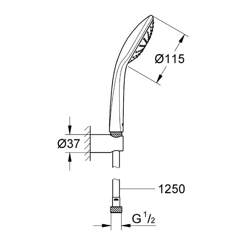 Grohe Euphoria 110 Mono Wall Holder Shower Set 1 Spray 27354 - Image 2