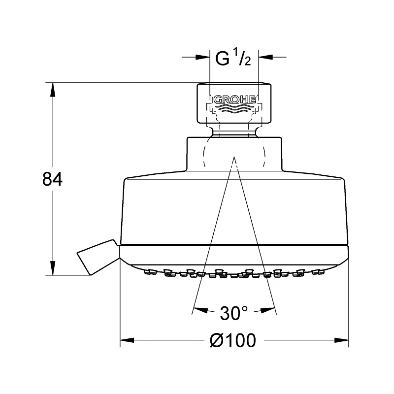 Grohe Tempesta Cosmopolitan 100 Head Shower 4 Sprays 27591 - Image 2