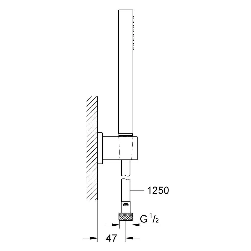 Grohe Euphoria Cube Stick Wall Holder Shower Set 1 Spray 27702 - Image 2