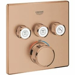 Grohe Smartcontrol Thermostat Trim With 3 Valves 29126 Brushed Sunset
