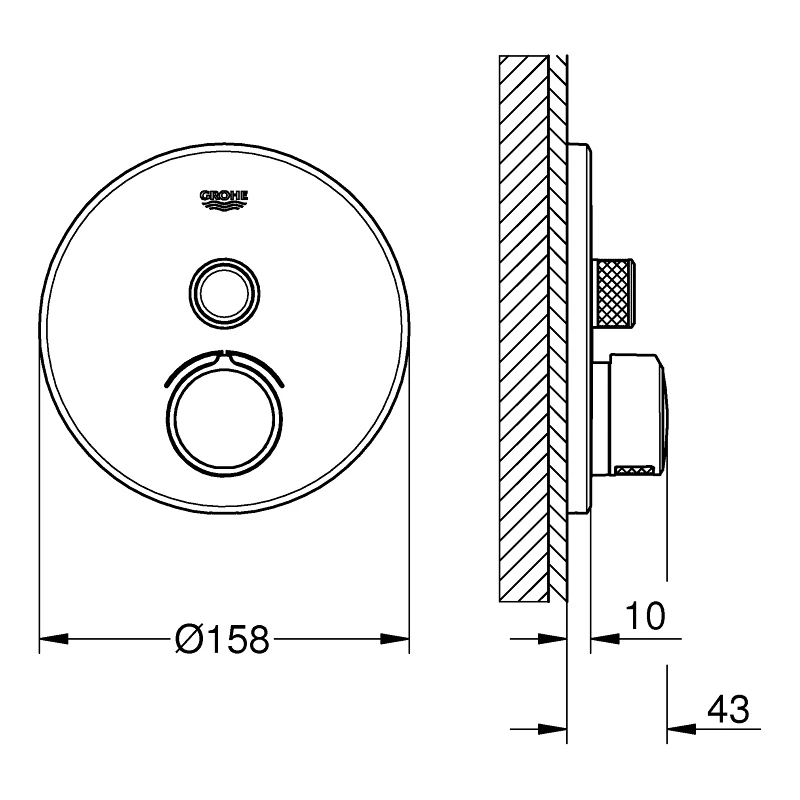 Grohe Smartcontrol Concealed Mixer With One Valve 29144 - Image 2