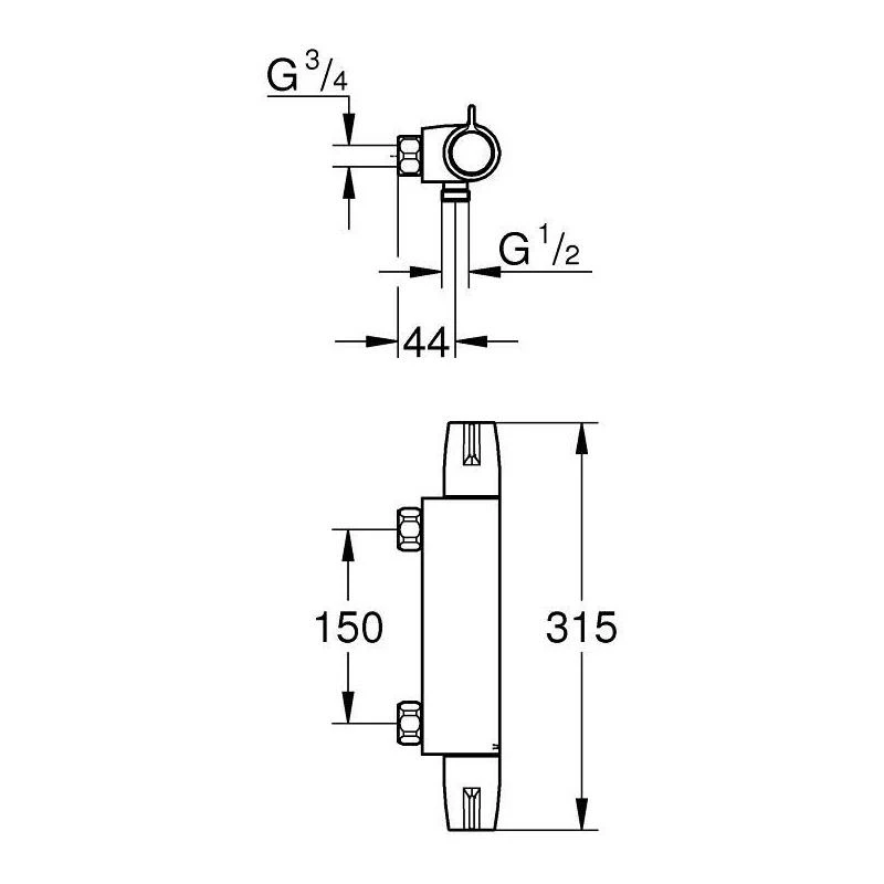Grohe Grohtherm Thermostatic Shower Mixer 34681 - Image 3