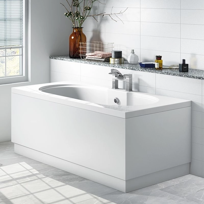 Halite 750mm Waterproof End Bath Panel White Gloss - Image 2