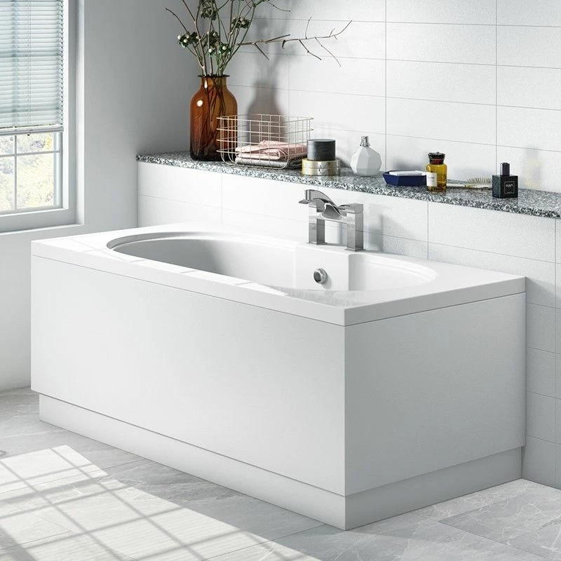 Halite 800mm Waterproof End Bath Panel White Gloss - Image 3