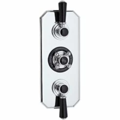 Hudson Reed Black Topaz Triple Concealed Valve With Diverter