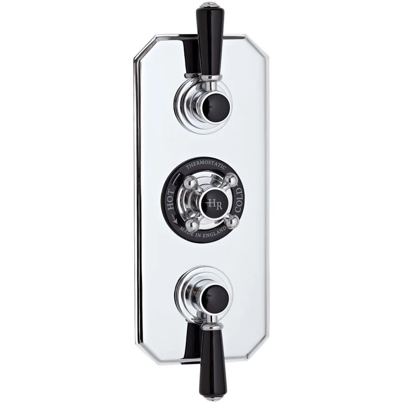 Hudson Reed Black Topaz Triple Concealed Valve With Diverter