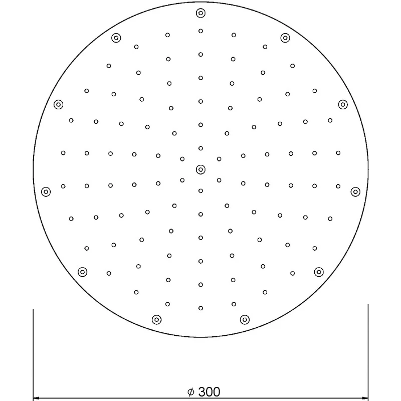 Hudson Reed Round Minimalist Fixed Shower Head 300mm - Image 2