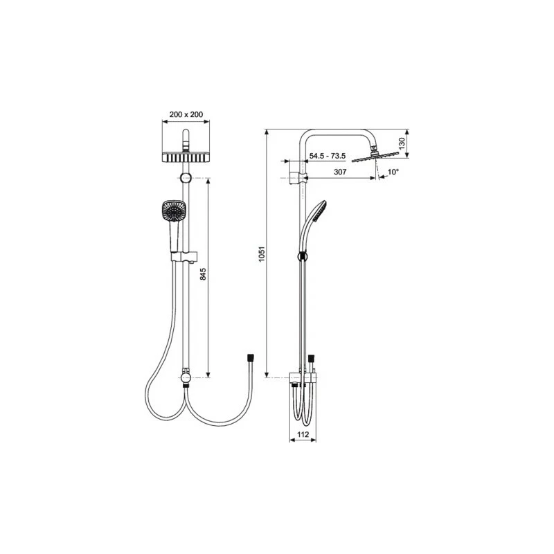 Ideal Standard Idealrain Cube Dual Rainshower M1 A5862 - Image 2