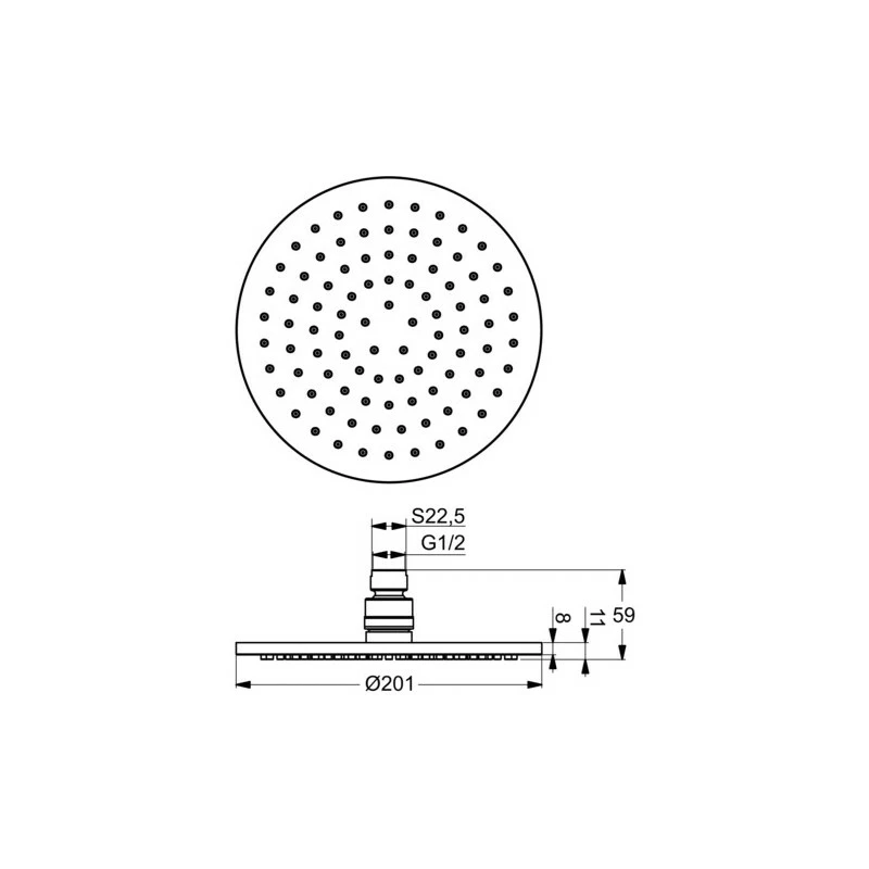Ideal Standard Idealrain 200mm Rainshower B9442 - Image 2
