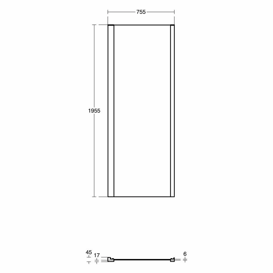 Ideal Standard Connect 2 800mm Side Panel K9415 - Image 2