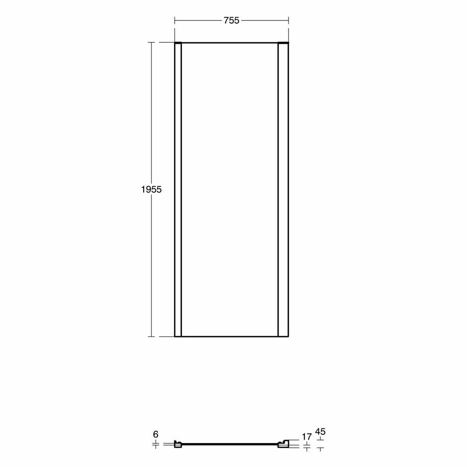 Ideal Standard Connect 2 800mm Side Panel K9415 - Image 3