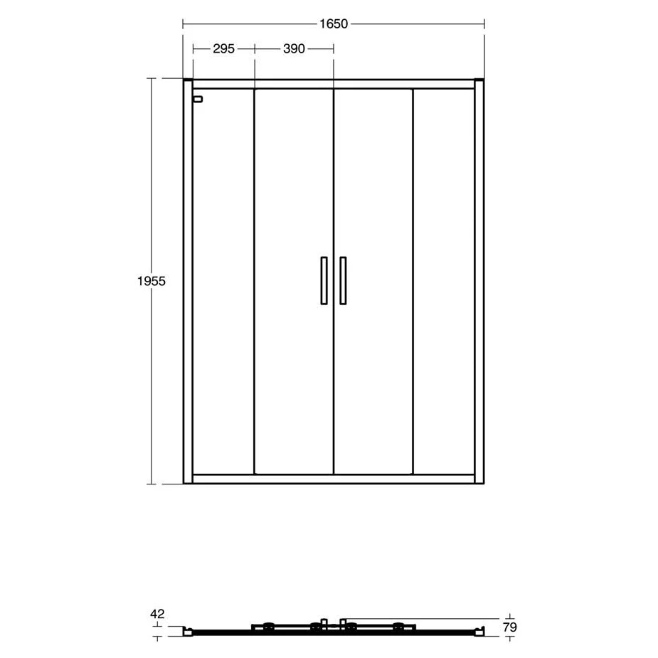Ideal Standard Connect 2 1500mm 2 Door Shower Slider K9427 - Image 3