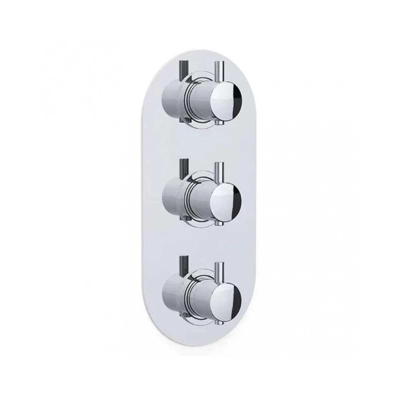 Inta Kiko Thermostatic Concealed Three Handle Dual Outlet Shower