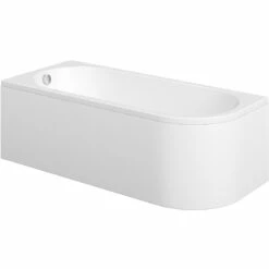 Iona Essence 1500x745mm Back To Wall Bath, Left