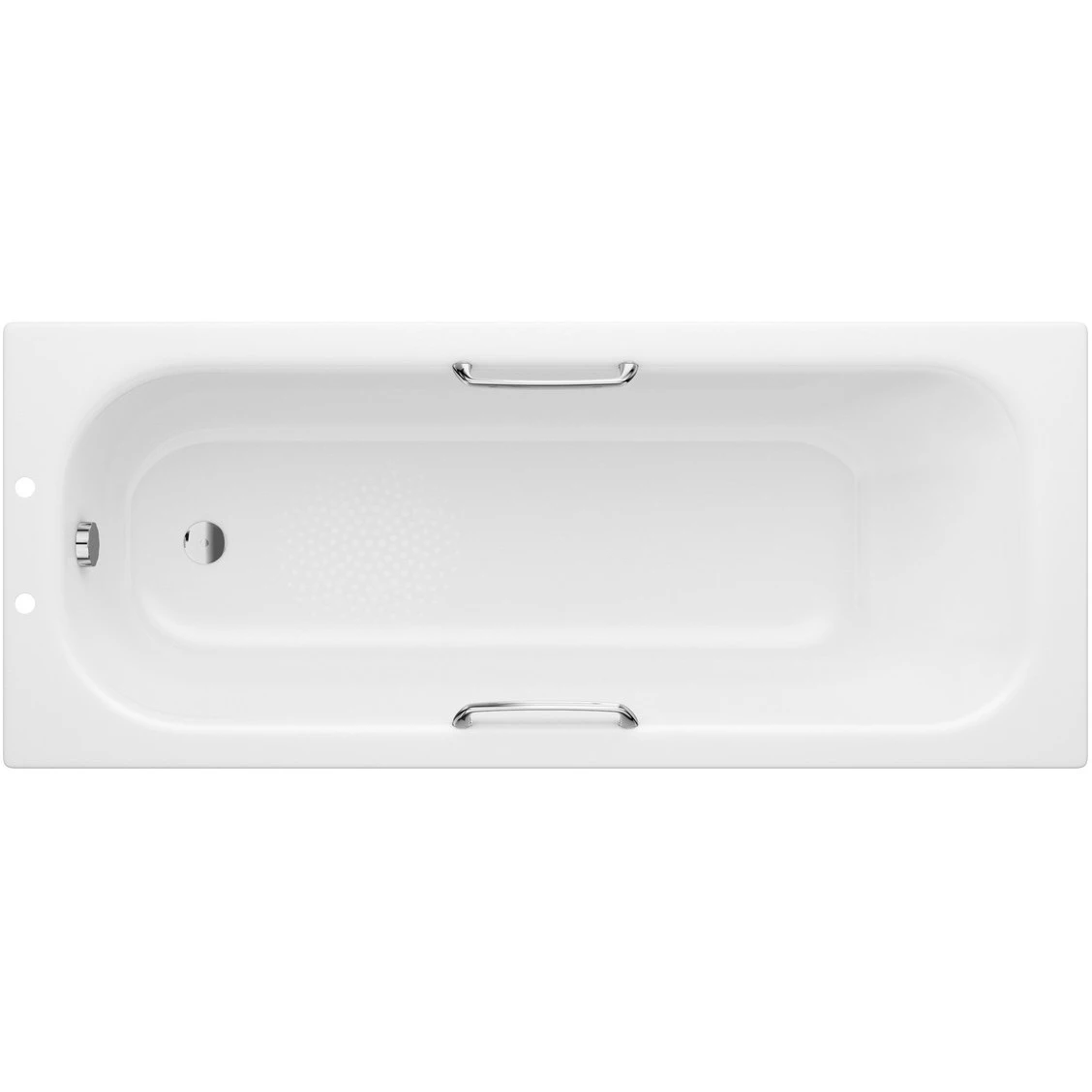 Iona Steel 1700×700 2 Hole Anti-Slip Bath With Grips