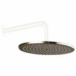 Iona 250mm Round Shower Head Brushed Brass