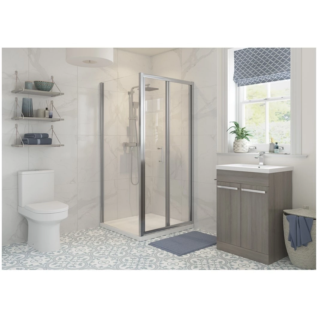 Refresh Classique Framed 900mm Bi-Fold Shower Door - Image 2
