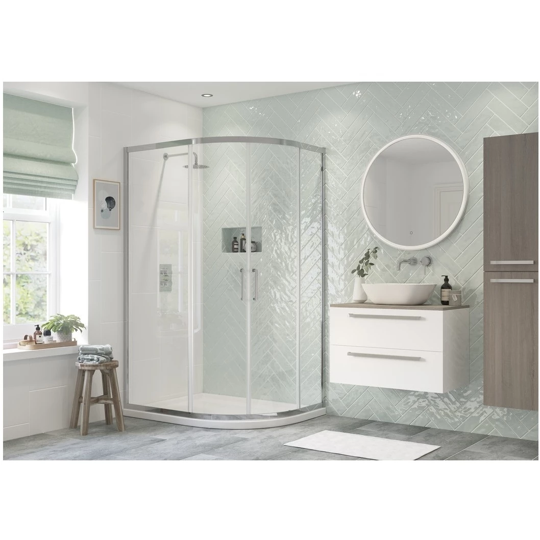 Refresh Dove Framed 1200x800mm 2 Door Offset Quadrant Enclosure