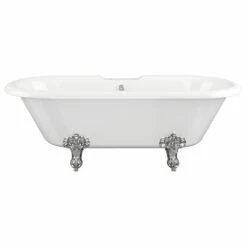 Iona Master Freestanding 2 Hole Bath White