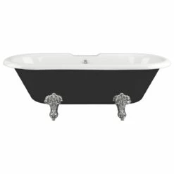Iona Master Freestanding 2 Hole Bath Black