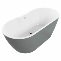 Iona Harlington Freestanding 1655x745mm Bath Grey