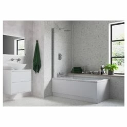 Iona Single Straight Edge Bath Screen