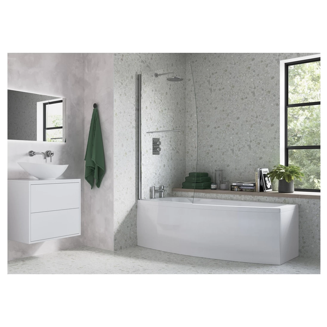 Iona Space Saver Bath Screen