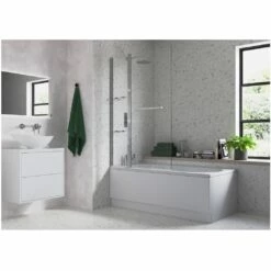 Iona Two Panel Folding Bath Screen