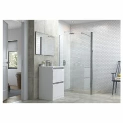 Refresh Dove 800mm Wetroom Panel & 300mm Rotatable Panel