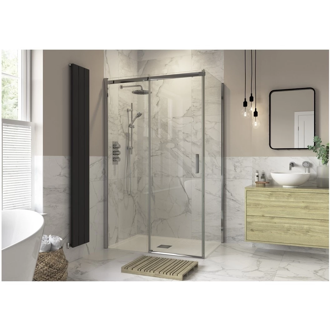 Refresh Wesley Semi-Framed Sliding Shower Door 1700mm - Image 2