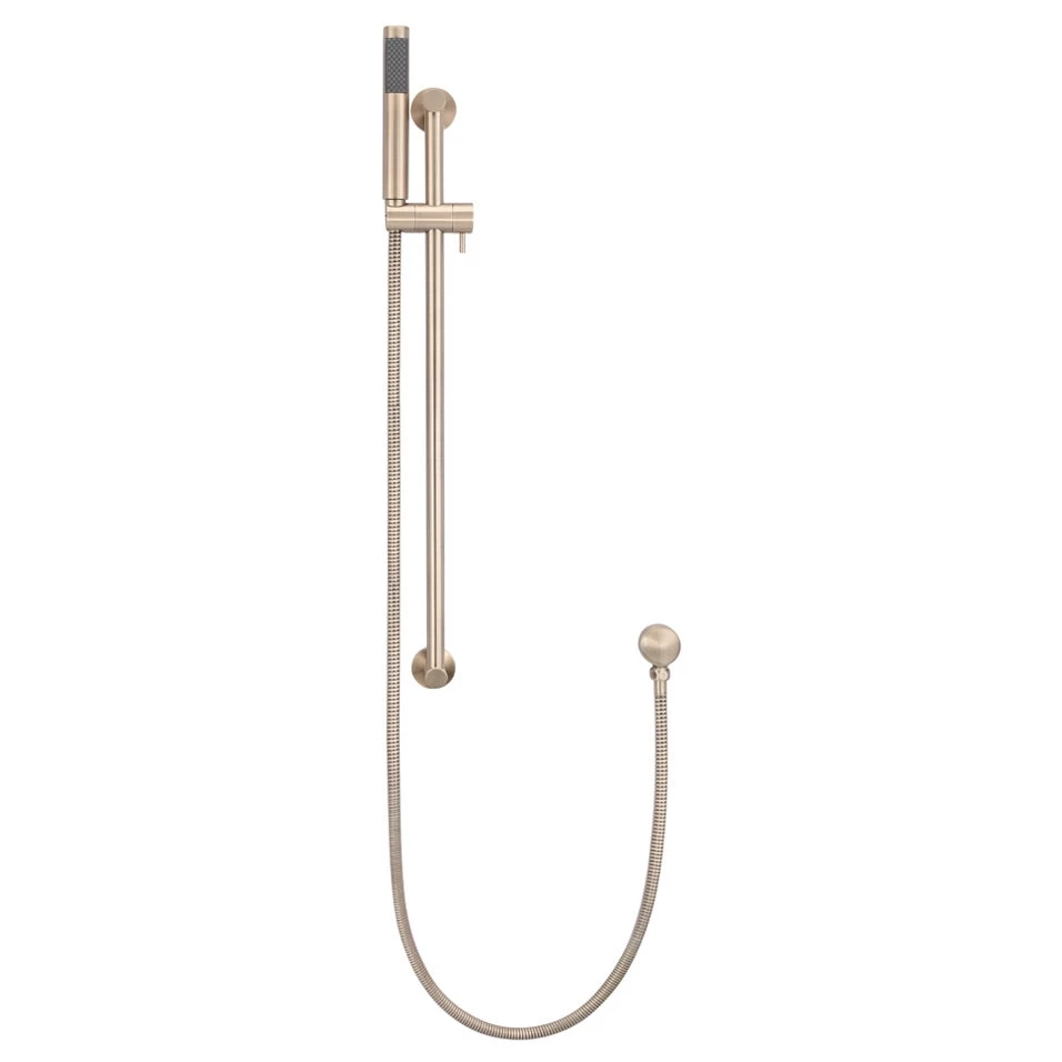 Meir Round Shower On Rail Column Champagne - Image 3