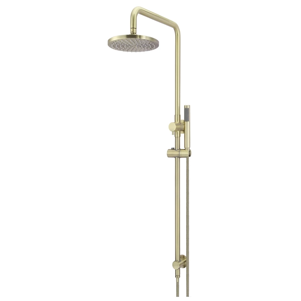 Meir Round Combination Shower Rail With 200mm Head Tiger Bronze
