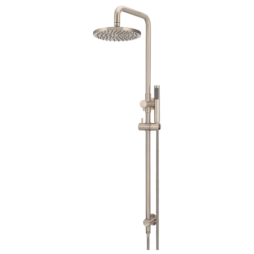 Meir Round Combination Shower Rail With 200mm Head Champagne