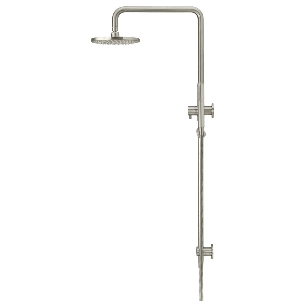 Meir Round Combination Shower Rail PVD Brushed Nickel - Image 3