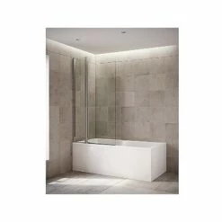 Mira Twin Panel Bathscreen Silver