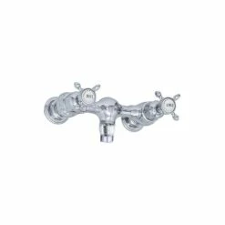 Perrin & Rowe 2 Handle Crosshead Shower Mixer Down Outlet Pewter