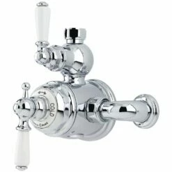 Perrin & Rowe Exposed Thermostatic Shower With Levers Pewter